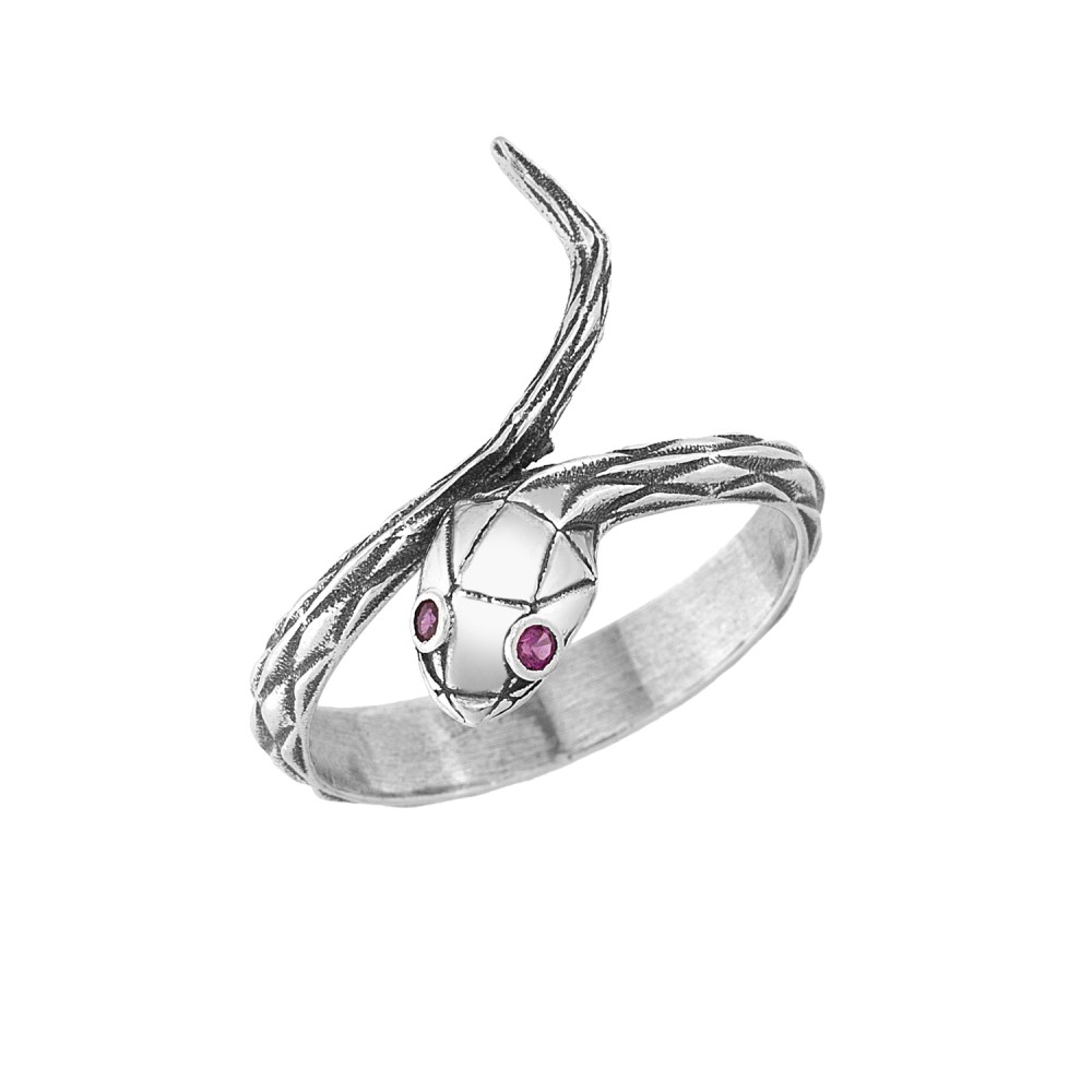 Sterling silver 925°. Serpent ring