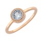Δαχτυλίδι σχέδιο στρογγυλό με πέτρες ζιργκόν από ροζ επιχρυσωμένο ασήμι 925.
