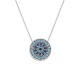 Sterling silver 925°. Round pendant with CZ