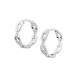 Sterling silver 925°. Link hoops with CZ