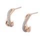 Sterling silver 925°. Infinty earrings with CZ