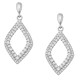 Sterling silver 925°. Open rhombus drops with CZ