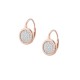 Sterling silver 925°. Solid circle earrings with CZ