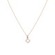 Sterling silver 925°. Open rhombus with CZ chain necklace