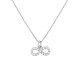 Sterling silver 925°. Infinity with CZ on chain necklace