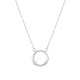 Sterling silver 925°. Open circle with CZ