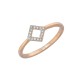 Sterling silver 925°. Rhombus ring with CZ