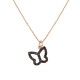 Sterling silver 925°. Butterfly on chain necklace