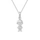 Sterling silver 925°.Little boy charm with CZ