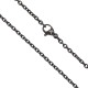 Stainless steel. Black plated chain