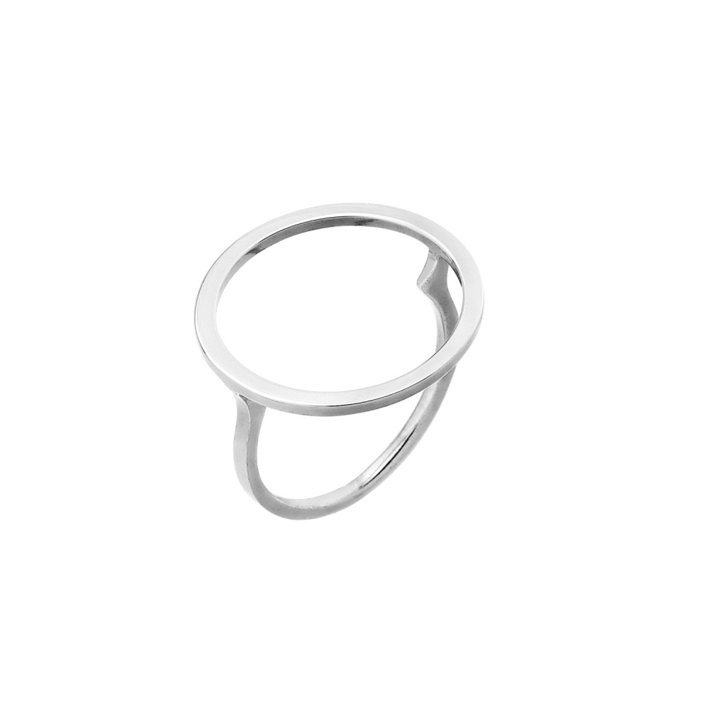 Sterling silver 925°. Large open circle ring