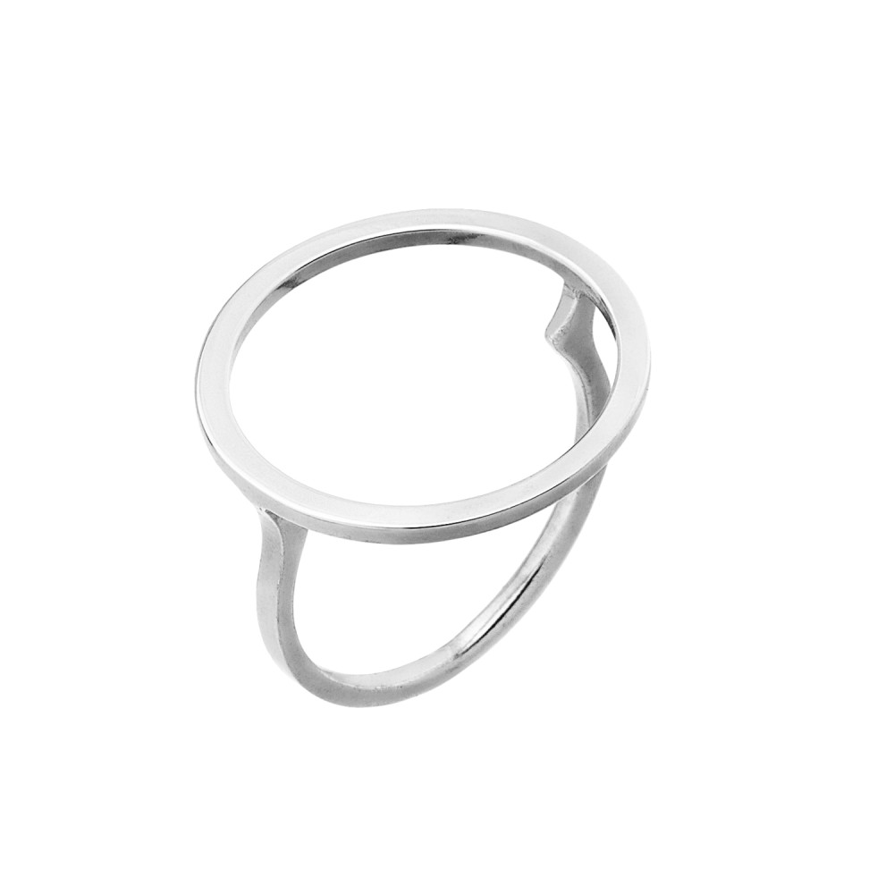 Sterling silver 925°. Large open circle ring