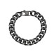 Stainless steel. Large links black IP bracelet