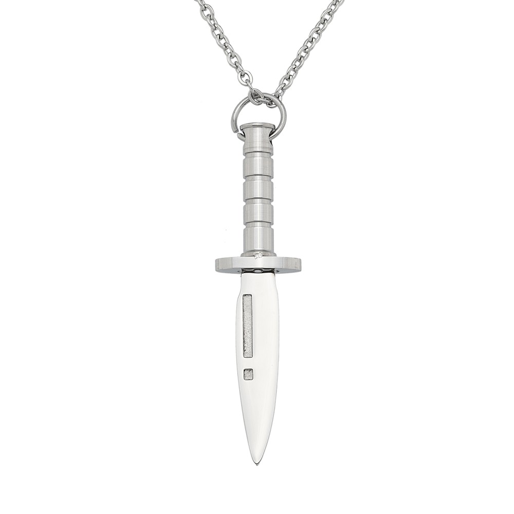 Stainless steel. Dagger necklace