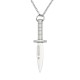 Stainless steel. Dagger necklace
