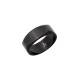 Stainless steel. Black IP ring