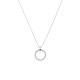 Sterling silver 925°. Open circle with CZ on chain