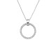 Sterling silver 925°. Open circle with CZ on chain