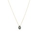 Gold 9ct. Teardrop pendant with CZ