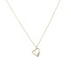 Gold 9ct. Open heart with three CZ