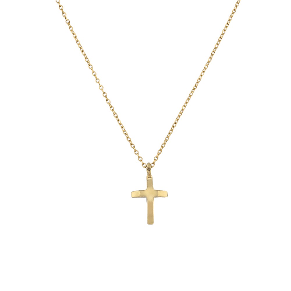 Gold 9ct. Small cross on chain