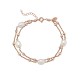 Sterling silver 925°. Double bracelet with pearls & beads