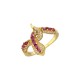 Sterling silver 925°. Serpent ring with CZ