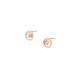 Σκουλαρίκια στικ στρογγυλό σχέδιο με πέτρα ζιργκόν από ροζ επιχρυσωμένο ασήμι 925°