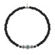 Sterling silver 925°. Easy-fit bracelet with mati