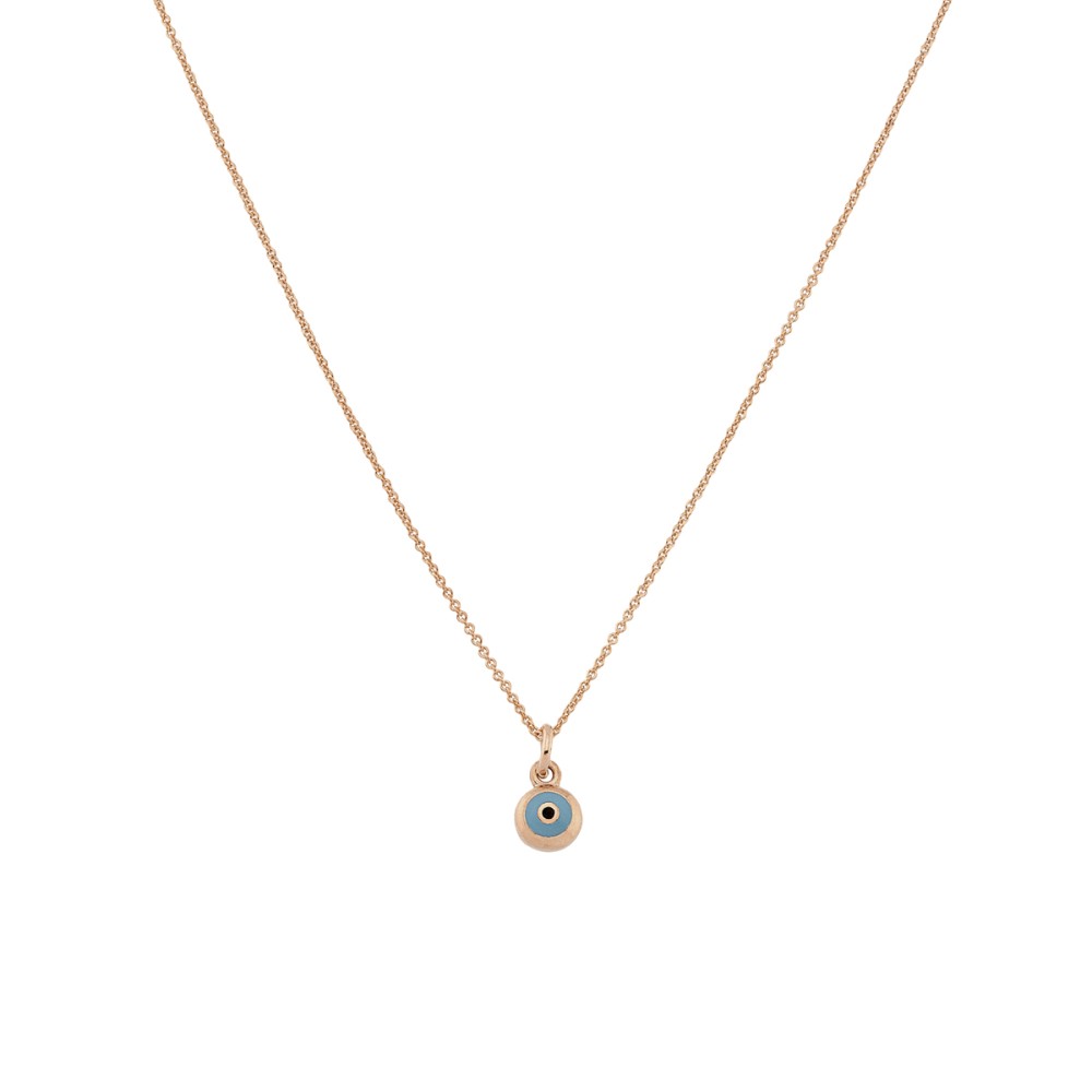 Sterling silver 925°. Mati with enamel on chain necklace