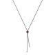 Sterling silver 925°. Mati with enamel on cord necklace