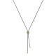 Sterling silver 925°. Mati with enamel on cord necklace