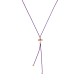 Sterling silver 925°. Cross with enamel on cord necklace
