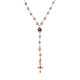 Sterling silver 925°.  Y- style cross & mati necklace
