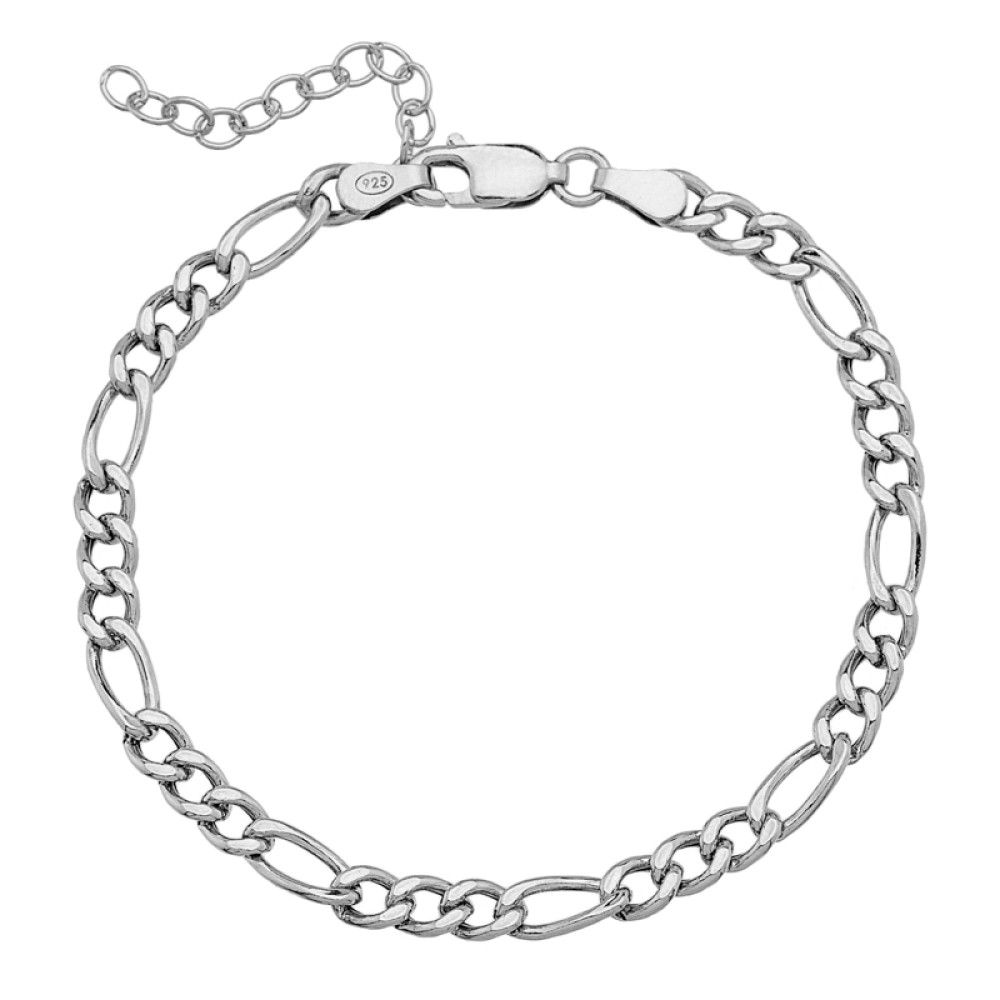 Sterling silver 925°. Figaro chain bracelet