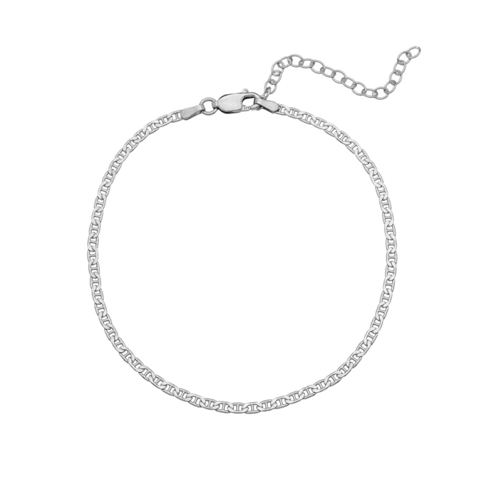 Sterling silver 925°.  Chain bracelet Flat Marina