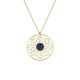 Gold 9ct. Pendant with Greek key motif and CZ