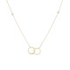 Gold 9ct. Double linked circle necklace