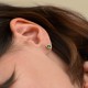 Gold 9ct. Teardrop green earrings