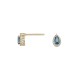 Gold 9ct. Teardrop green/blue earrings