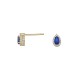 Gold 9ct. Teardrop blue earrings