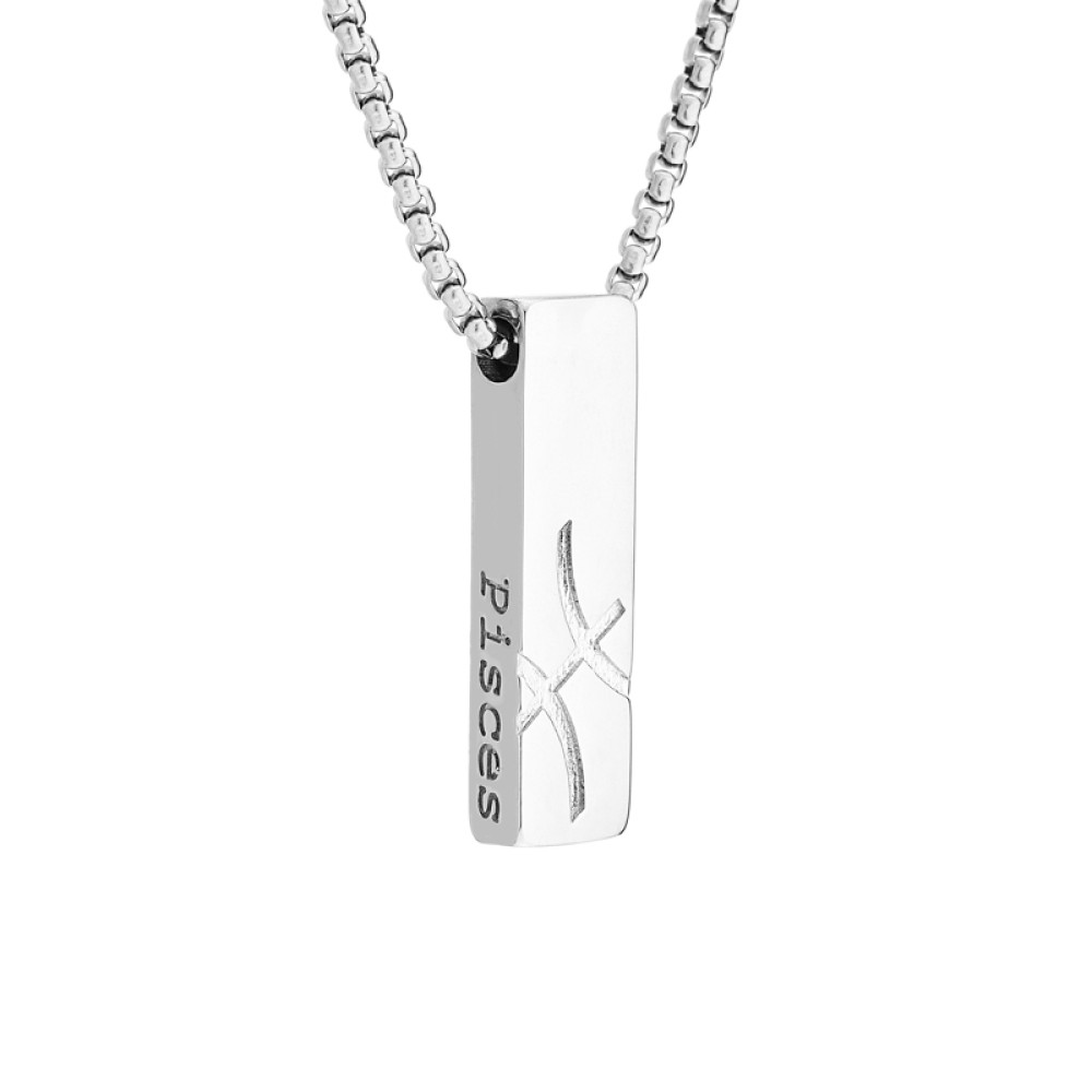 Stainless Steel. Unisex zodiac necklace