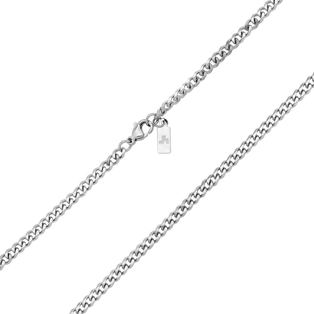 Stainless Steel . J4 Gourmet chain necklace