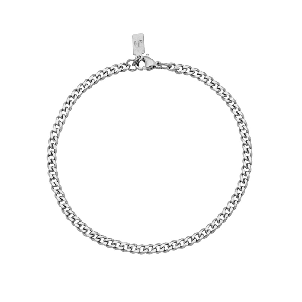 Stainless Steel . Unisex Gourmet chain bracelet