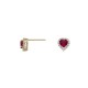 Gold 9ct. Heart earrings with CZ