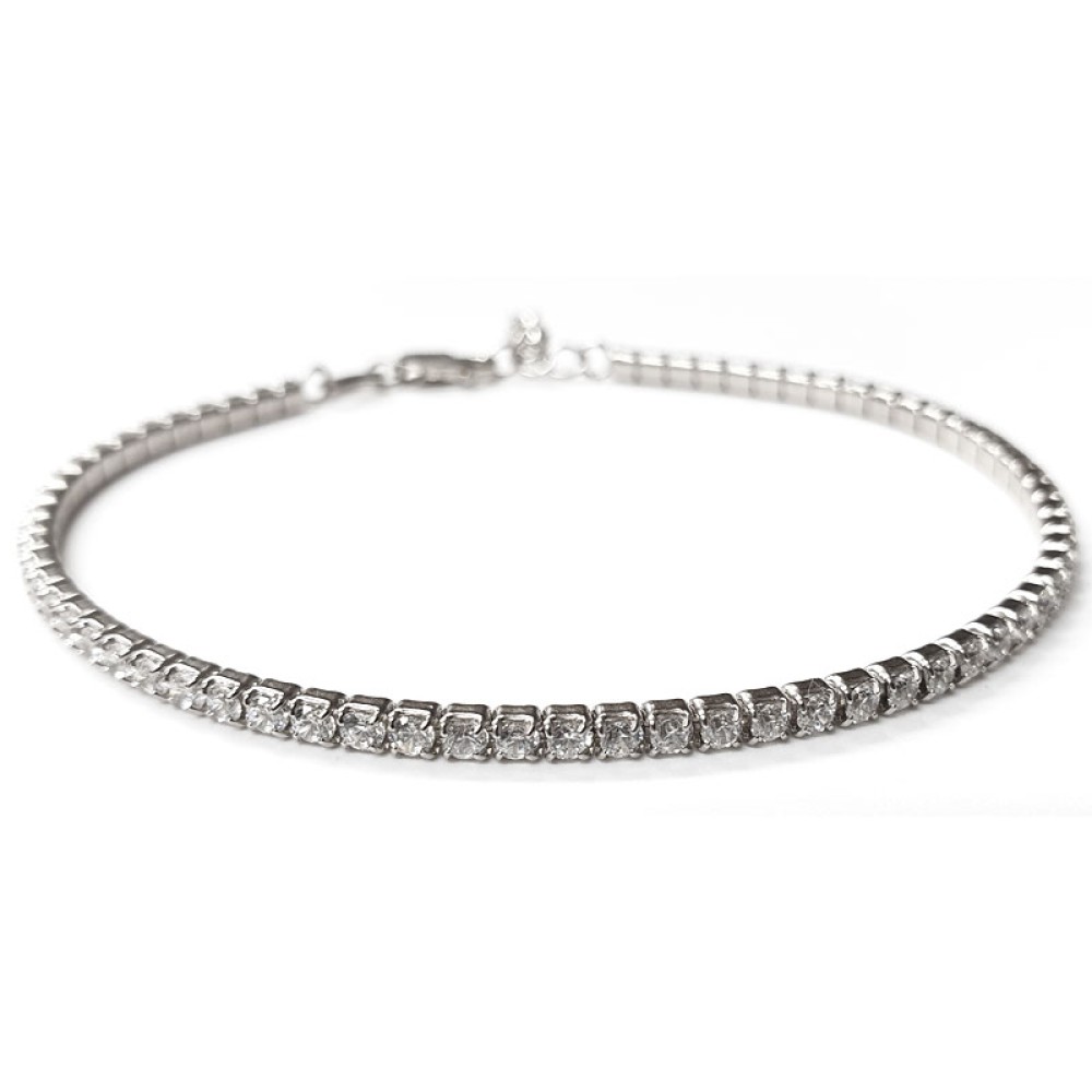 Sterling silver 925°. Tennis bracelet with CZ 