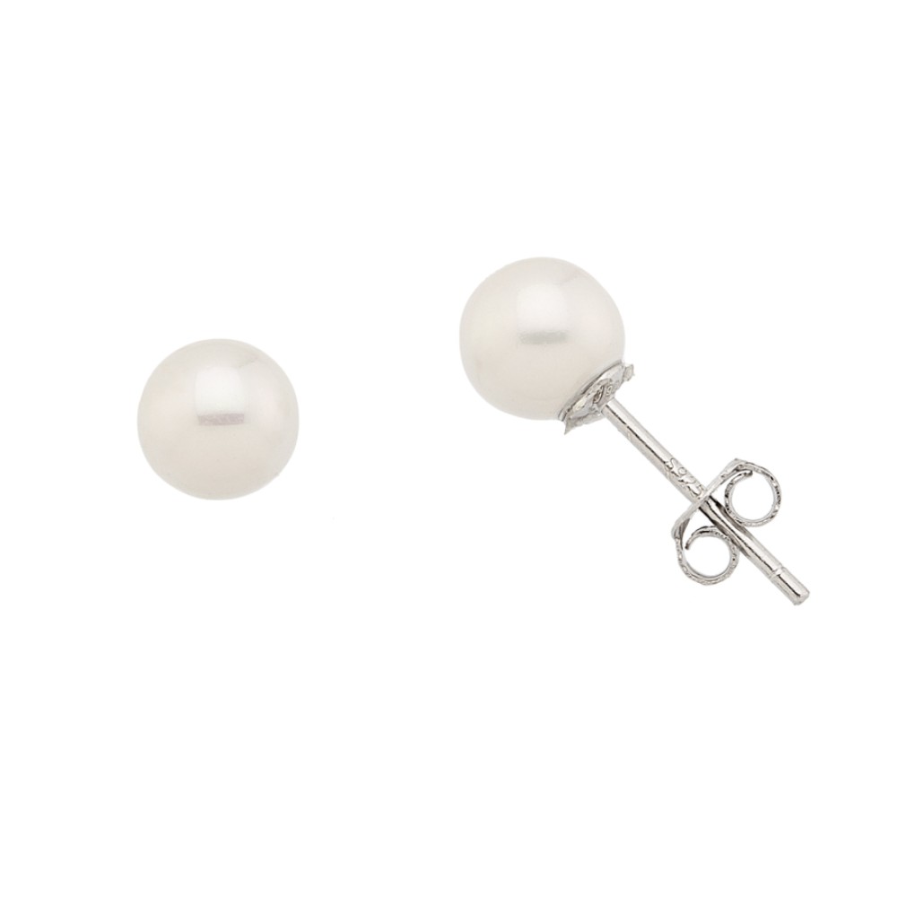 Sterling silver 925°. Pearl earrings