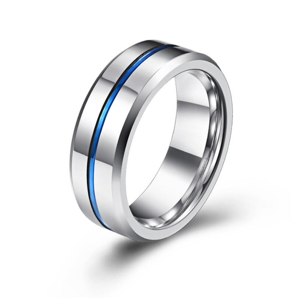 Tungsten and blue IP ring