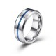 Tungsten and blue IP ring
