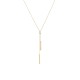 Gold 9ct. Double linear bar lariat necklace